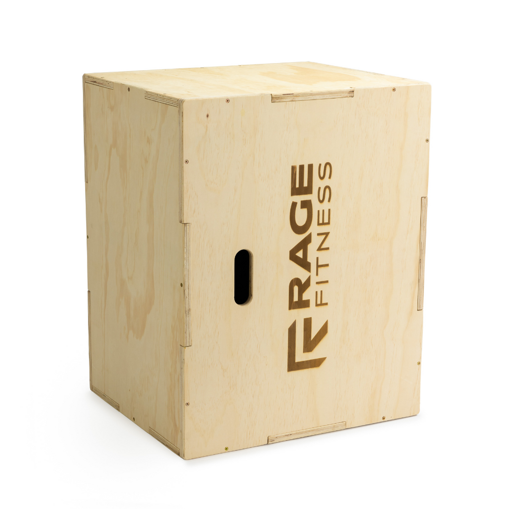 3-in-1 Wood Plyo Cube – Adjustable 20/24/30" Plyometric Box for Jumps, Step-Ups, and Strength Training – Heavy-Duty Poplar & Eucalyptus Construction – Flat Pack with Easy Assembly