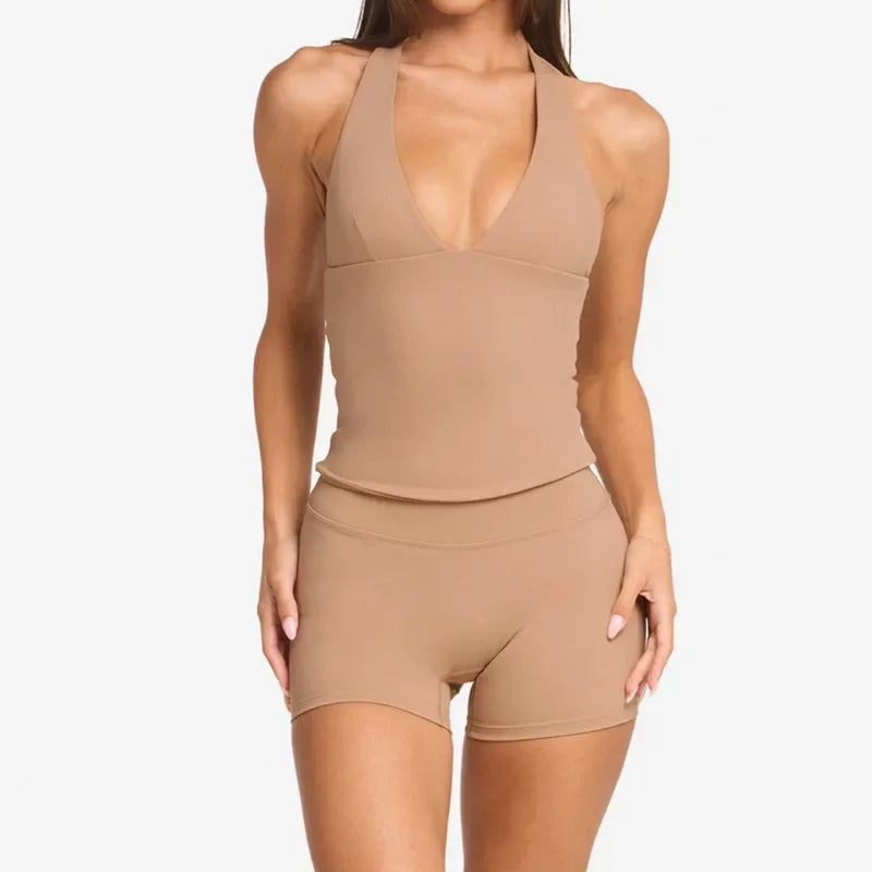 Woman Top Gym Impact Halter Top