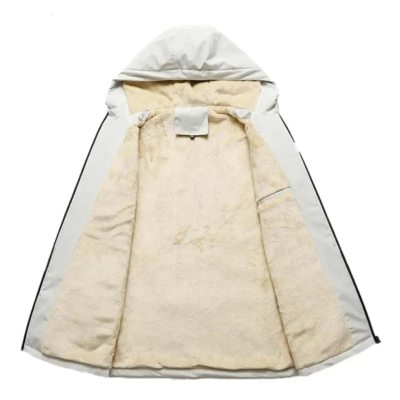 Winter Men's Warm Padded Jackets Fashion Men Fleece Lined Thermal Hooded Coats Men Mountain Ski Windbreaker Jackets Clothing