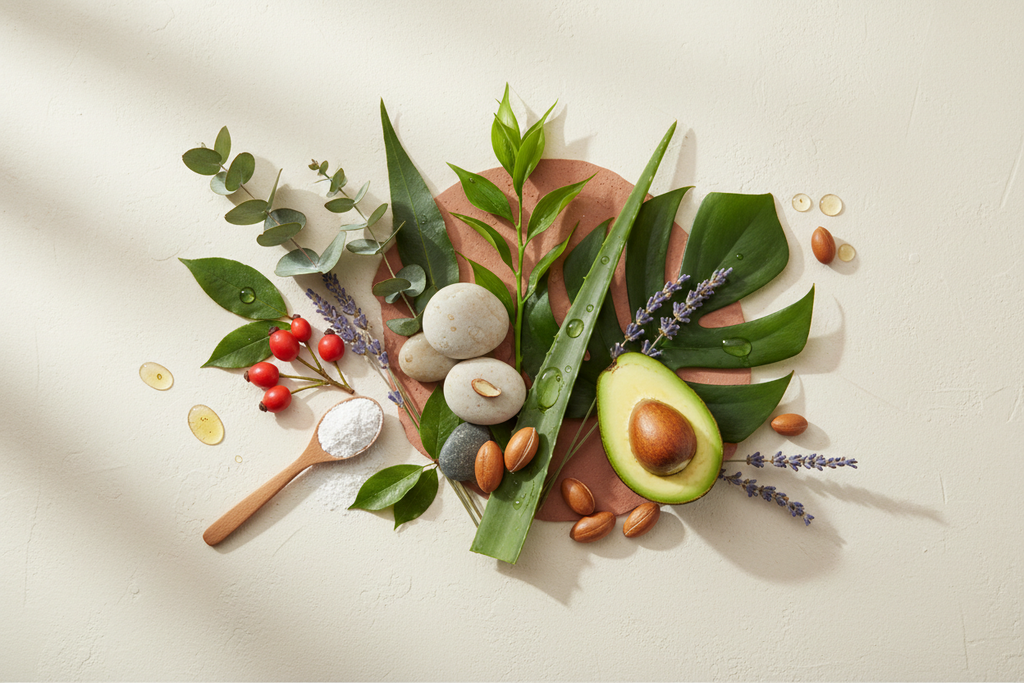 Premium natural beauty botanical hero banner